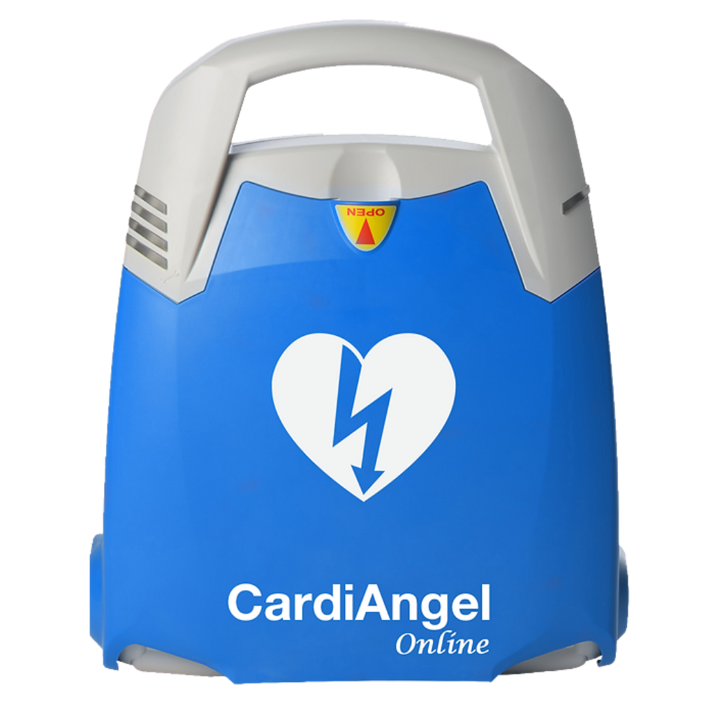 CardiAngel Online defibriliatorius su AID parko valdymo sistema, leidžiančia stebėti įrenginių būseną internetu