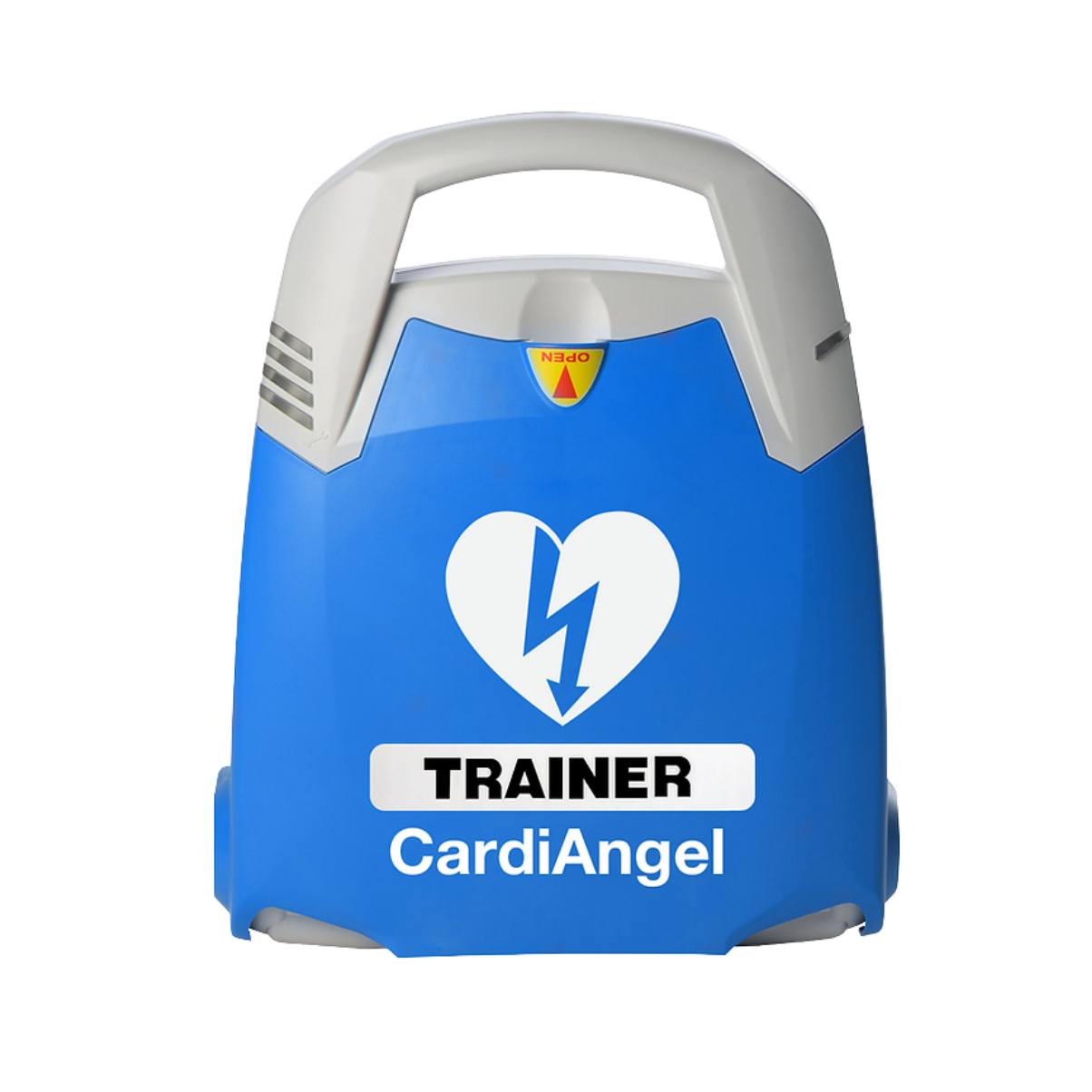 Mokomasis CardiAngel AID prietaisas, skirtas realistiniam defibriliatoriaus naudojimo mokymui ir treniruotėms.