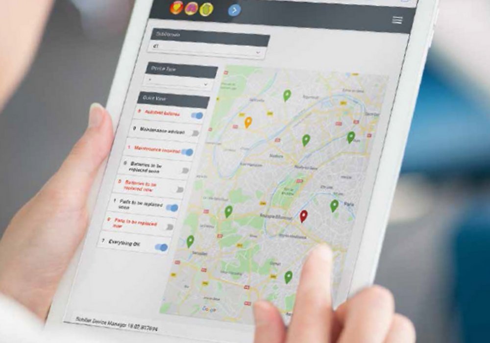 CardiAngel Online defibriliatorius leidžia nuotoliniu būdu stebėti įrenginio būseną ir užtikrinti paruoštumą gelbėti gyvybę.